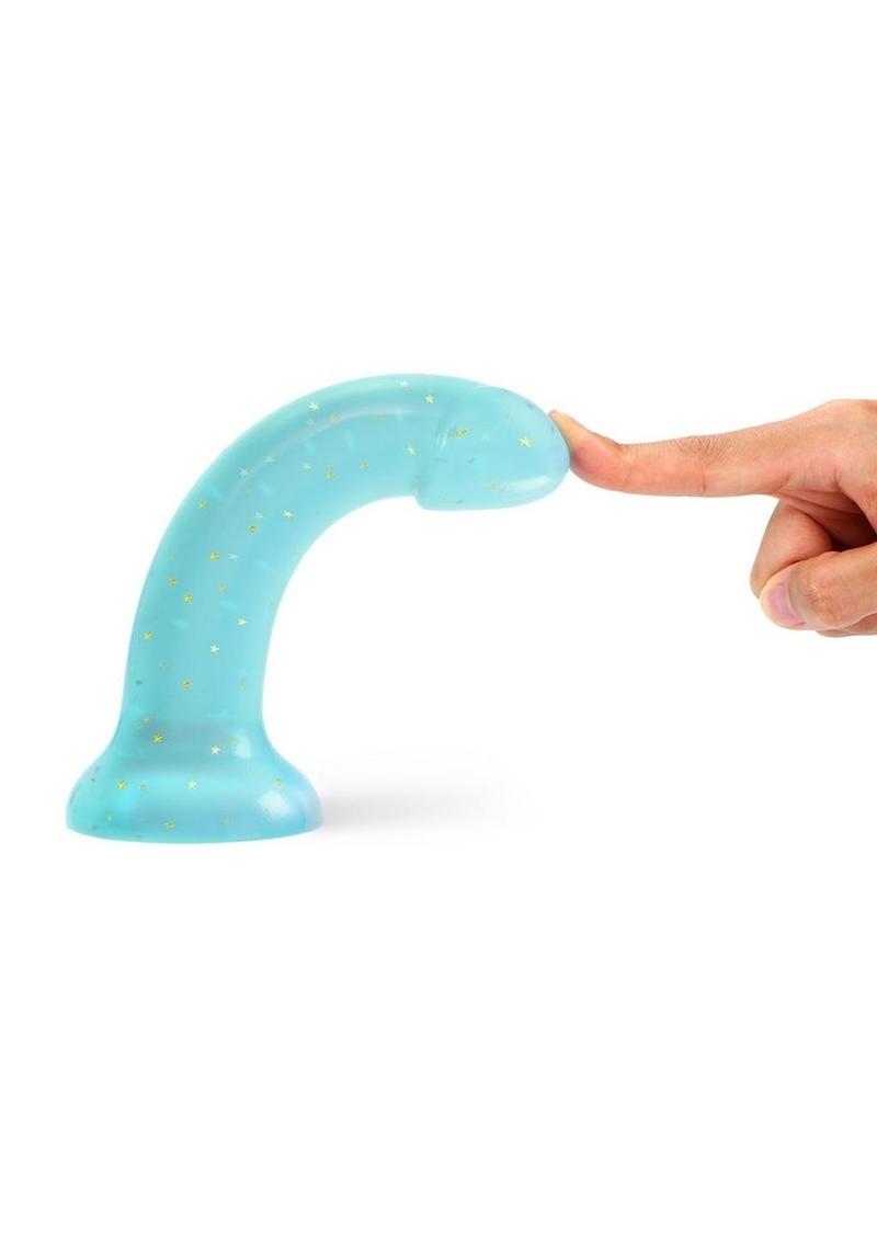 Dildolls Nightfall Silicone Dildo - Teal/Gold